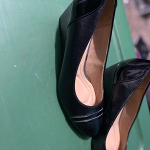 Black Annabel Wedges. Worn twice. Super comfortable for long days.